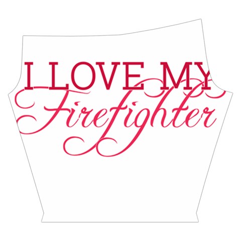 I Love My Firefighter Yoga Cropped Leggings from ArtsNow.com Left