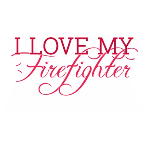 I Love My Firefighter Yoga Cropped Leggings from ArtsNow.com Waistband Front