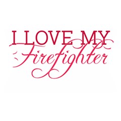 I Love My Firefighter Yoga Cropped Leggings from ArtsNow.com Waistband Front