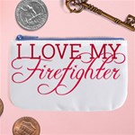 I Love My Firefighter Large Coin Purse