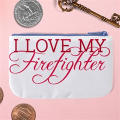 I Love My Firefighter Large Coin Purse from ArtsNow.com Back