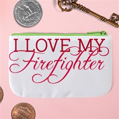 I Love My Firefighter Large Coin Purse from ArtsNow.com Back