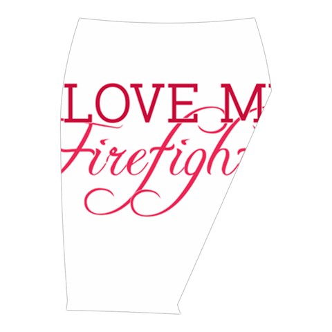 I Love My Firefighter Midi Wrap Pencil Skirt from ArtsNow.com  Front Right 