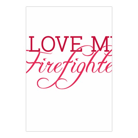 I Love My Firefighter Large Tapestry from ArtsNow.com Front