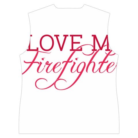 I Love My Firefighter Women s Button Up Vest from ArtsNow.com Back