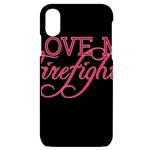 I Love My Firefighter iPhone X/XS Black UV Print Case