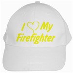 I Love My Firefighter White Cap