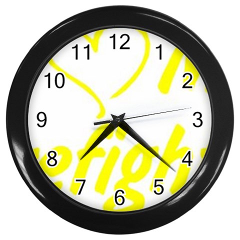 I Love My Firefighter Wall Clock (Black) from ArtsNow.com Front