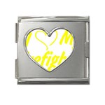 I Love My Firefighter Mega Link Heart Italian Charm (18mm)