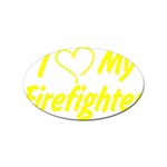 I Love My Firefighter Sticker Oval (10 pack)