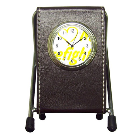 I Love My Firefighter Pen Holder Desk Clock from ArtsNow.com Front