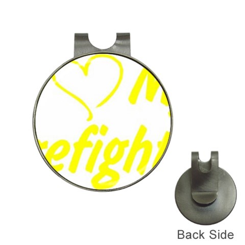 I Love My Firefighter Golf Ball Marker Hat Clip from ArtsNow.com Front