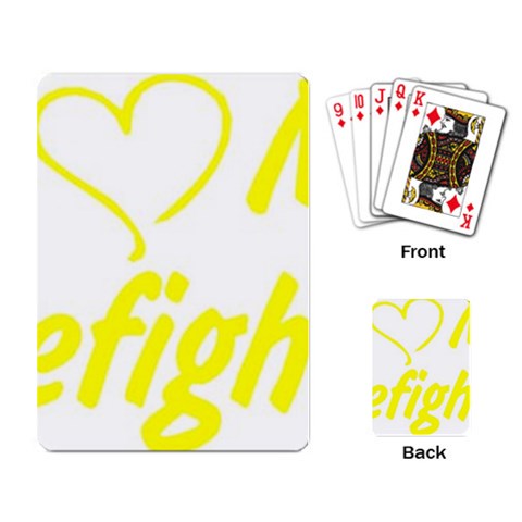 I Love My Firefighter Playing Cards Single Design from ArtsNow.com Back