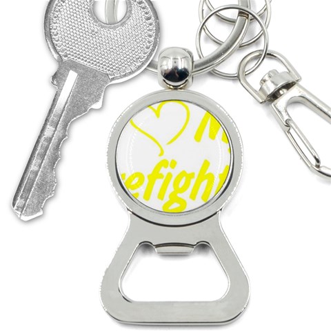 I Love My Firefighter Bottle Opener Key Chain from ArtsNow.com Front