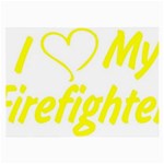 I Love My Firefighter Large Glasses Cloth (2 Sides)