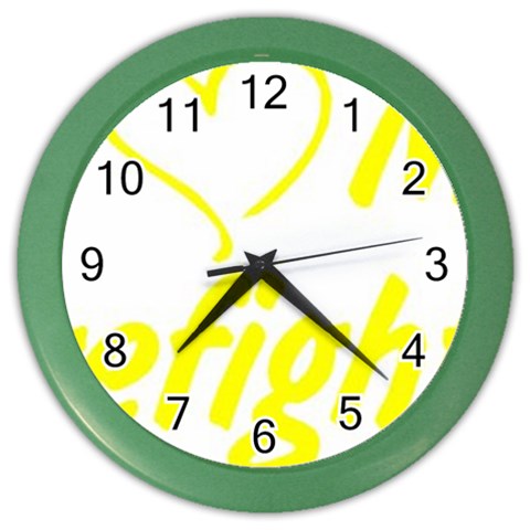 I Love My Firefighter Color Wall Clock from ArtsNow.com Front