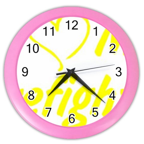 I Love My Firefighter Color Wall Clock from ArtsNow.com Front