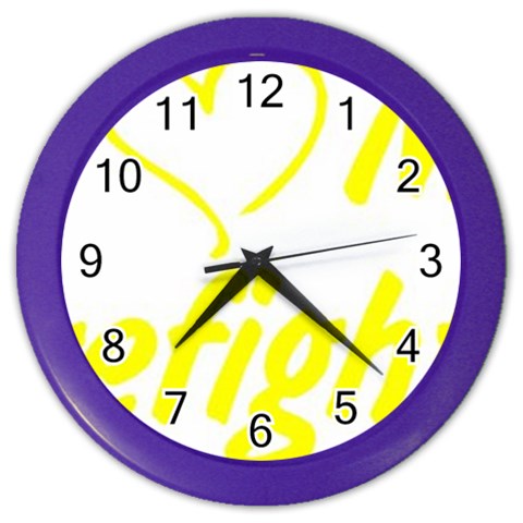 I Love My Firefighter Color Wall Clock from ArtsNow.com Front