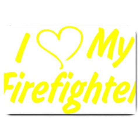 I Love My Firefighter Large Doormat from ArtsNow.com 30 x20  Door Mat