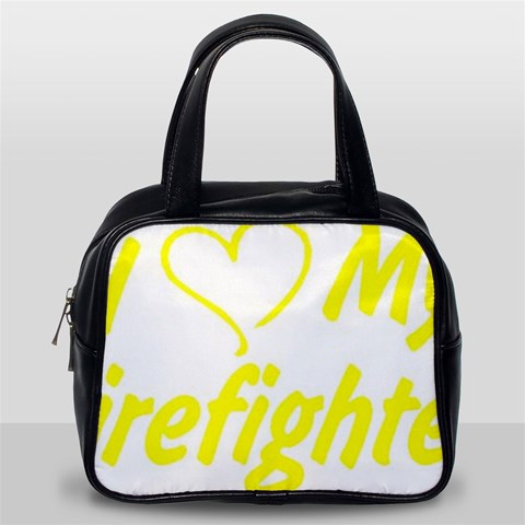 I Love My Firefighter Classic Handbag (One Side) from ArtsNow.com Front