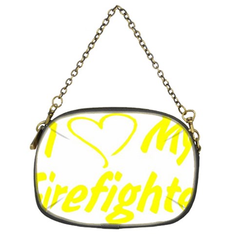 I Love My Firefighter Chain Purse (One Side) from ArtsNow.com Front