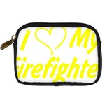 I Love My Firefighter Digital Camera Leather Case