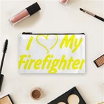 I Love My Firefighter Cosmetic Bag (Small)