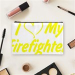 I Love My Firefighter Cosmetic Bag (Medium)