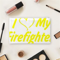 I Love My Firefighter Cosmetic Bag (Medium) from ArtsNow.com Back