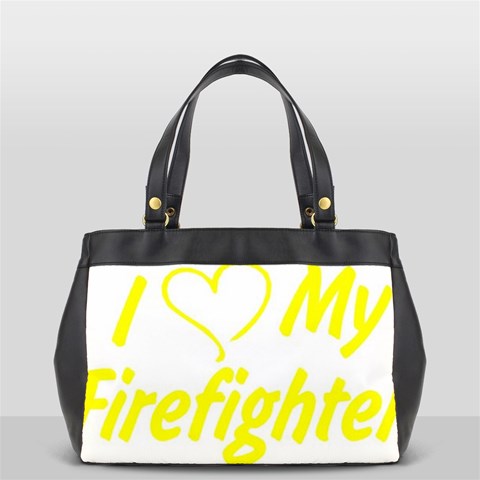 I Love My Firefighter Oversize Office Handbag from ArtsNow.com Front