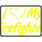 I Love My Firefighter Fleece Blanket (Large)