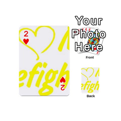 I Love My Firefighter Playing Cards 54 (Mini) from ArtsNow.com Front - Heart2