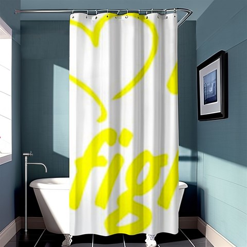 I Love My Firefighter Shower Curtain 36  x 72  (Stall) from ArtsNow.com Curtain(36 X72 ) - 33.26 x66.24  Curtain(36 X72 )