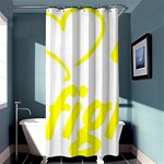 I Love My Firefighter Shower Curtain 36  x 72  (Stall)