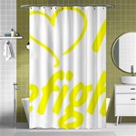 I Love My Firefighter Shower Curtain 48  x 72  (Small)