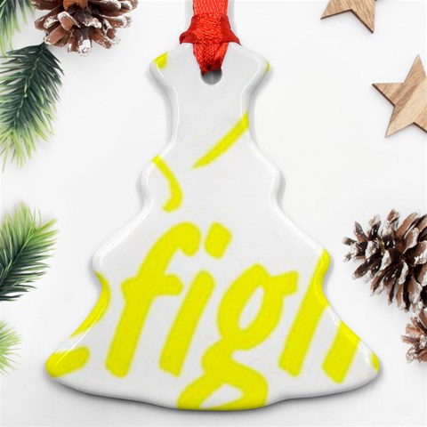 I Love My Firefighter Christmas Tree Ornament (Two Sides) from ArtsNow.com Back