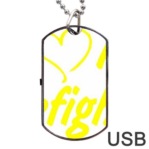 I Love My Firefighter Dog Tag USB Flash (One Side) from ArtsNow.com Front