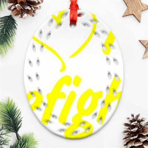 I Love My Firefighter Ornament (Oval Filigree) from ArtsNow.com Front