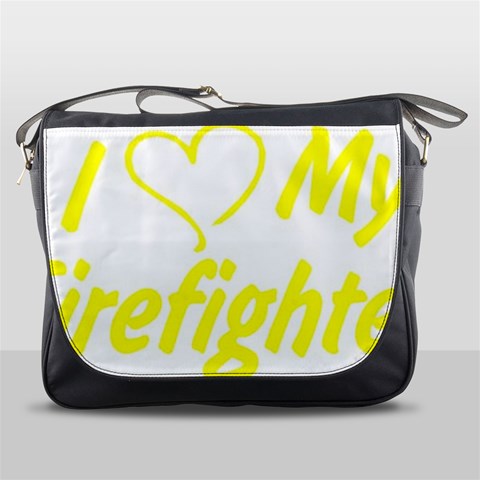 I Love My Firefighter Messenger Bag from ArtsNow.com Front