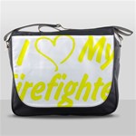 I Love My Firefighter Messenger Bag