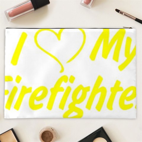 I Love My Firefighter Cosmetic Bag (XXL) from ArtsNow.com Back