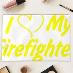 I Love My Firefighter Cosmetic Bag (XXL) from ArtsNow.com Back