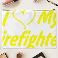 I Love My Firefighter Cosmetic Bag (XXXL) from ArtsNow.com Back