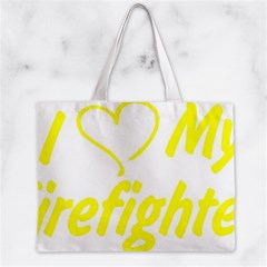 I Love My Firefighter Zipper Mini Tote Bag from ArtsNow.com Front