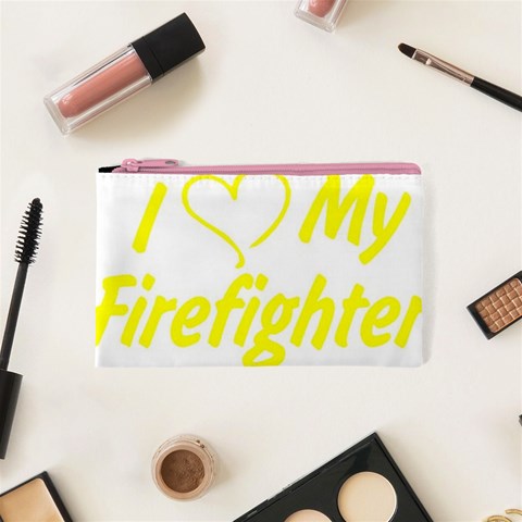 I Love My Firefighter Cosmetic Bag (XS) from ArtsNow.com Front