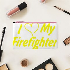 I Love My Firefighter Cosmetic Bag (XS) from ArtsNow.com Front