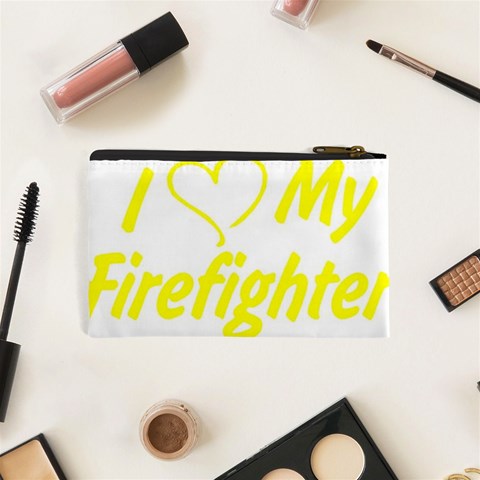 I Love My Firefighter Cosmetic Bag (XS) from ArtsNow.com Back