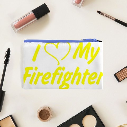 I Love My Firefighter Cosmetic Bag (XS) from ArtsNow.com Back