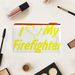 I Love My Firefighter Cosmetic Bag (XS) from ArtsNow.com Back