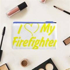 I Love My Firefighter Cosmetic Bag (XS) from ArtsNow.com Back